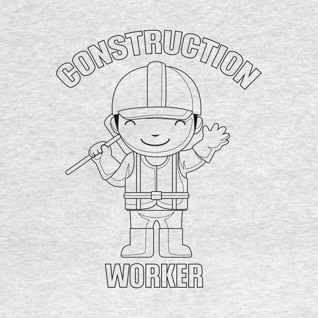 Construction Worker Motif For Coloring by Realfashion